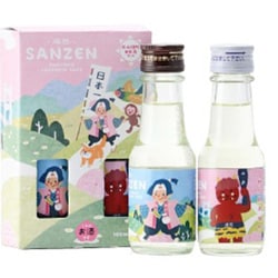 岡山の雄町のお酒 燦然 桃太郎ラベル 15～16度 100ml×2本 飲みくらべセット