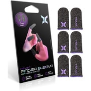 hel104-6 [HELEC finger sleeve 指サック ゲーム用 スマホ 親指 人差し指 3セット（6個入り）]