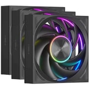 ハイエンドクラス 120mm PWMファン 3個入 ファンスピードコントローラーハブ同梱モデル ブラック F7X120-ARGB-BK3IN1
