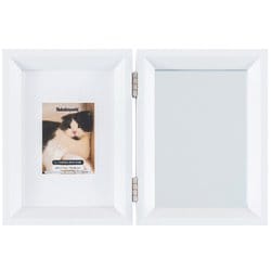 鏡＆フォトフレーム 2面 L判/チェキ ホワイト F-TW-116-W