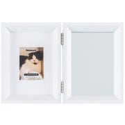 鏡＆フォトフレーム 2面 L判/チェキ ホワイト F-TW-116-W