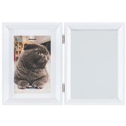 鏡＆フォトフレーム 2面 2L判/KG判 ホワイト F-TW-117-W