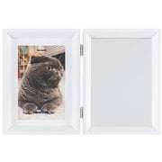 鏡＆フォトフレーム 2面 2L判/KG判 ホワイト F-TW-117-W