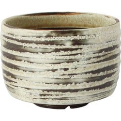 波佐見焼 WABI-ZEN 生成×削り プラントポット 70210