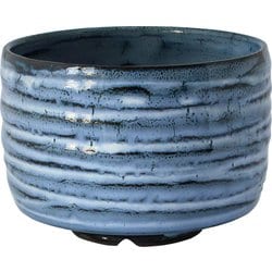 波佐見焼 WABI-ZEN 青白×削り プラントポット 70211