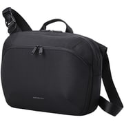 メッセンジャーバッグ ショルダーバッグ 14インチPC対応 撥水 衝撃吸収 小物整理ポケット付 通勤 通気性 ZEROSHOCK ブラック ZSB-SB01P14BK