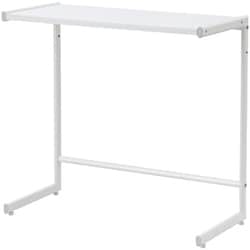 モニター台 机上ラック W650×D300×H610mm ホワイト 天板付き アジャスター付 MR-71W