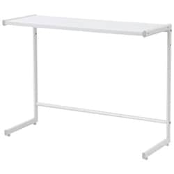 モニター台 机上ラック W800×D300×H610mm ホワイト 天板付き アジャスター付 MR-72W