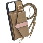 iPhone 17 用 ケース Beltedバイカラー スマホケース スマホショルダー スタンド機能 エレガンテ Elegante/グレイッシュブラウン BCS-IP17-GB