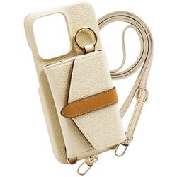 Google Pixel9a 用 ケース Beltedバイカラー スマホケース スマホショルダー スタンド機能 エレガンテ Elegante/アイボリー BCS-PIX9A-IV