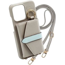 Google Pixel9a 用 ケース Beltedバイカラー スマホケース スマホショルダー スタンド機能 エレガンテ Elegante/ライトグレー BCS-PIX9A-LG