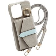 Xperia 1 VII 用 ケース Beltedバイカラー スマホケース スマホショルダー スタンド機能 エレガンテ Elegante/ライトグレー BCS-XP1-7-LG