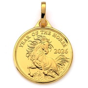 純金製 2026 （午） ウマメダル 1/10 （コイン風）