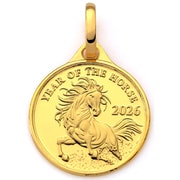 純金製 2026 （午） ウマメダル 1/20 （コイン風）
