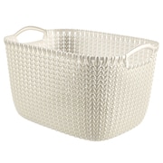 CURVER（カーバー） Knit（ニット） スクエアバスケット 19L ホワイト CV-134