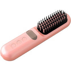 髪ツヤ コードレスヘアブラシアイロン ゴールドピンク HBI-X1-P