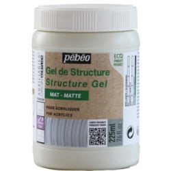 オリジンアクリルメディウム 透明・艶消し・高密度ジェル マットストラクチャージェル 225ml 818703