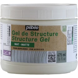 オリジンアクリルメディウム 透明・艶消し・高密度ジェル マットストラクチャージェル 475ml 818705