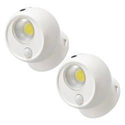 電池式センサーボールライト ホワイト 2個入 LT-SOW10-W 2P