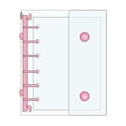 730B A7サイズ 6穴 クリアシール帳 ピンク
