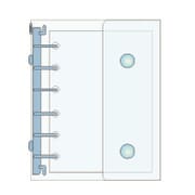 730D A7サイズ 6穴 クリアシール帳 ブルー