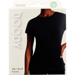 BOODY クルーネックTシャツ ブラック Mサイズ 1枚入