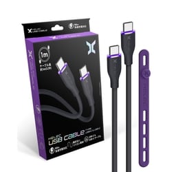 USB タイプC ケーブル （TypeC ＆ TypeC） 100W 急速充電対応 シリコン素材 1m ブラック hel108-cc-black