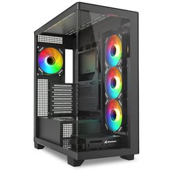 ピラーレスデザイン ATX対応ケース ブラック ELITE SHARK CA500 BK