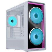 インフィニティミラー搭載フロントパネル ATXミドルタワーケース ホワイト LAN217INFW