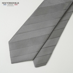NB917348 グレー [NEWYORKERBLUE （ ニューヨーカーブルー ） ソリッド （ 無地 ） 柄ネクタイ]