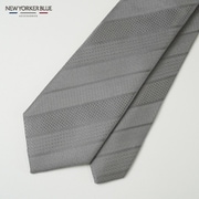 NB917348 グレー [NEWYORKERBLUE （ ニューヨーカーブルー ） ソリッド （ 無地 ） 柄ネクタイ]