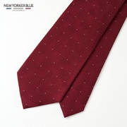 NB916075 赤 [NEWYORKERBLUE （ ニューヨーカーブルー ） ピンドット柄ネクタイ]