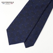 NB916075 紺 [NEWYORKERBLUE （ ニューヨーカーブルー ） ピンドット柄ネクタイ]