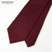 NB922516 赤 [NEWYORKERBLUE （ ニューヨーカーブルー ） ドット柄ネクタイ]