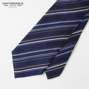 NB881615 紺 [NEWYORKERBLUE （ ニューヨーカーブルー ） ストライプ柄 （ マルチストライプ ） ネクタイ]