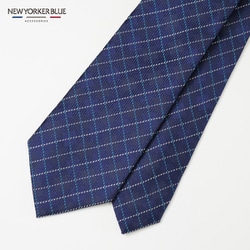 NB921084 青紺 [NEWYORKERBLUE （ ニューヨーカーブルー ） ウインドペンチェック柄ネクタイ]