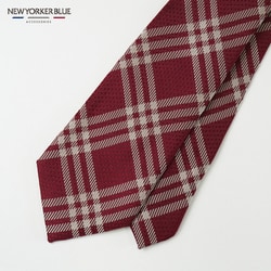 NB898936 赤 [NEWYORKERBLUE （ ニューヨーカーブルー ） チェック柄ネクタイ]