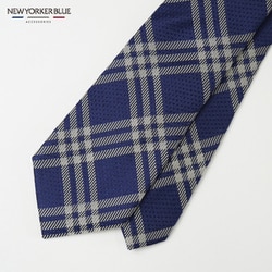 NB898936 紺 [NEWYORKERBLUE （ ニューヨーカーブルー ） チェック柄ネクタイ]