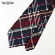 NB915913 紺赤 [NEWYORKERBLUE （ ニューヨーカーブルー ） チェック柄 （ マルチチェック ） ネクタイ]
