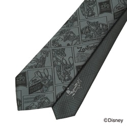 DND50030 グレー [ディズニー ズートピア柄ネクタイ]