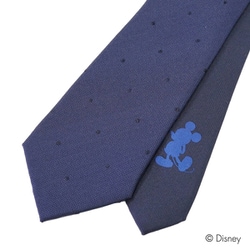 DN902520 濃紺 [ディズニー ドットソリッドシルクネクタイ]
