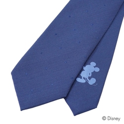 DN902520 紺 [ディズニー ドットソリッドシルクネクタイ]