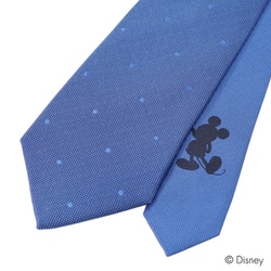 DN902520 水色 [ディズニー ドットソリッドシルクネクタイ]