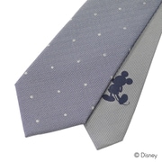 DN902520 グレー [ディズニー ドットソリッドシルクネクタイ]