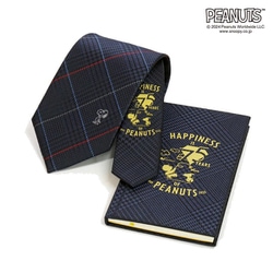 PNDW1142紺 [PEANUTS 75th ネクタイ＆ノートセット]