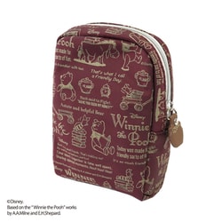 DS913877C コスメ 赤 [ディズニー コスメポーチ くまのプーさん カリグラフィ柄]
