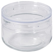 保存容器 キャニスター 350ml 広口 ガラス製 上から見える スタッキング可能 クラルテ HC-927