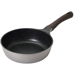 フライパン 24cm 深型 軽い 軽量 ガス火専用 マーブルコート 耐摩耗性試験100万回クリア PFOA FREE PTFE FREE 金属ヘラ使用可能 丈軽 HC-975