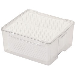 保存容器 水切り ザル付 コンテナ 2.4L 日本製 フレッシュスタック HC-996