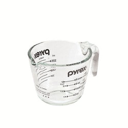 PYREX パイレックス メジャーカップ 250ml 耐熱ガラス オーブン対応 電子レンジ対応 食洗機対応 冷凍庫対応 ブラック CP-8655